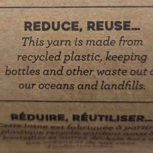 LION BRAND YARNS RE-SPUN QUICK N THICK RECYCLED YARN CIDER 2 SKEINS 12 OZ - Picture 10 of 11